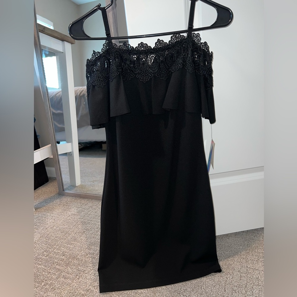 BCX Black Off-Shoulder Sheath Dress
